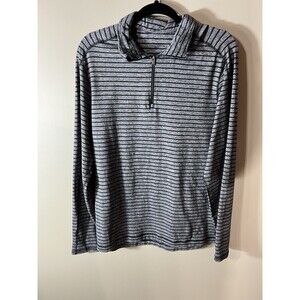 Lululemon Shirt Mens Large 1/4 Zip Performance Long Sleeve Sweatshirt Striped